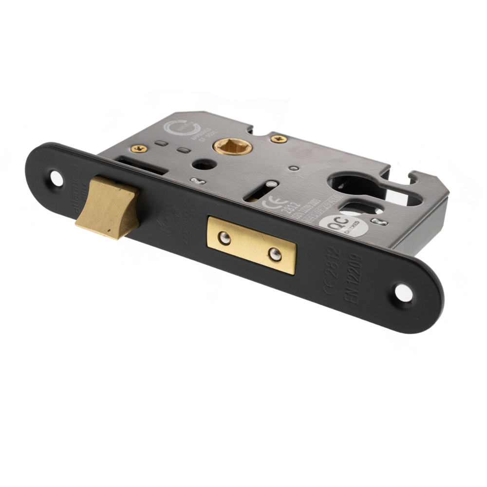 ALKRCSASHE3MB Atlantic Euro Radius Corner Sashlock [CE] 3" - Matt Black