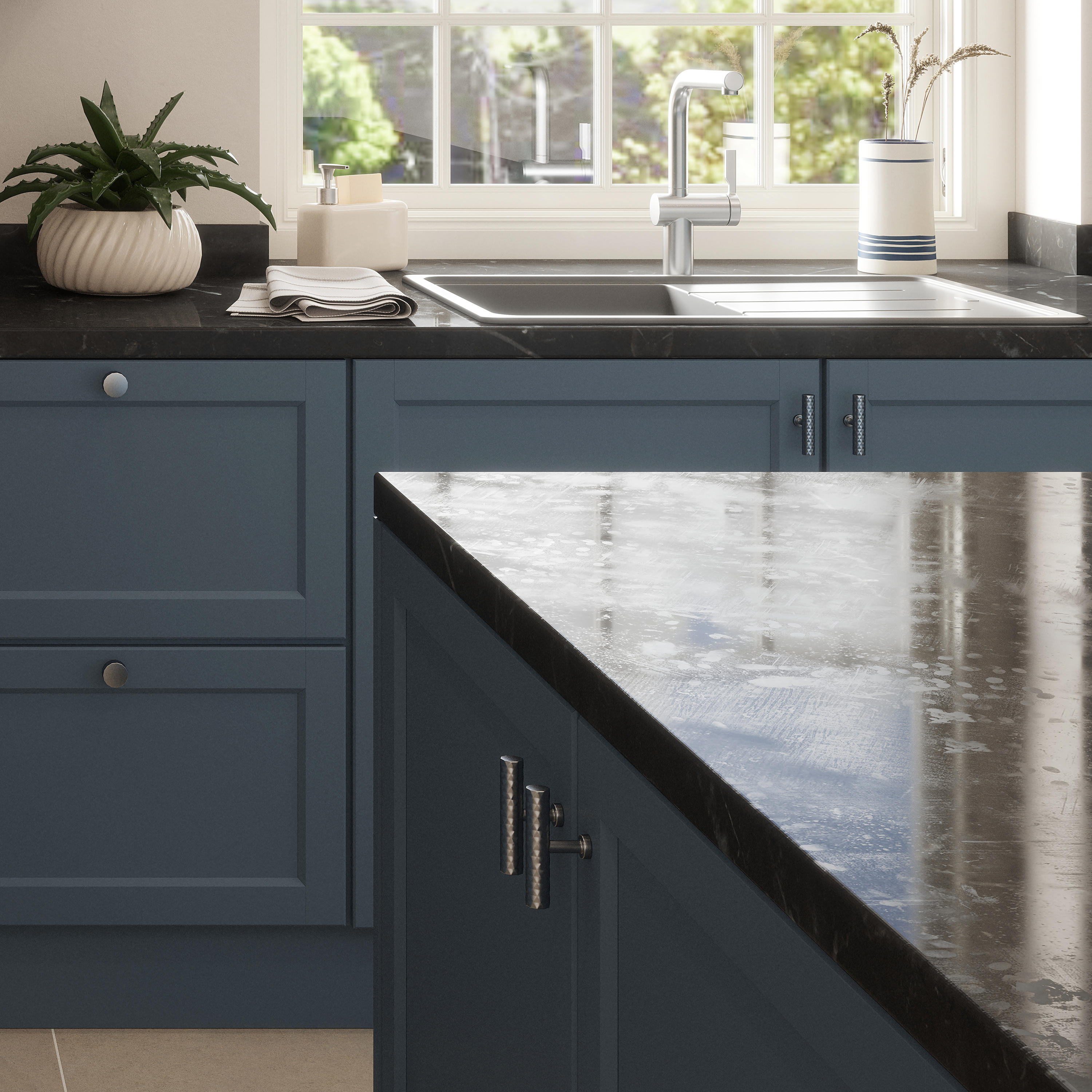 Millhouse Brass Chrysler Cabinet Hardware in Polished Chrome — Polished Chrome (PC), Millhouse Brass
