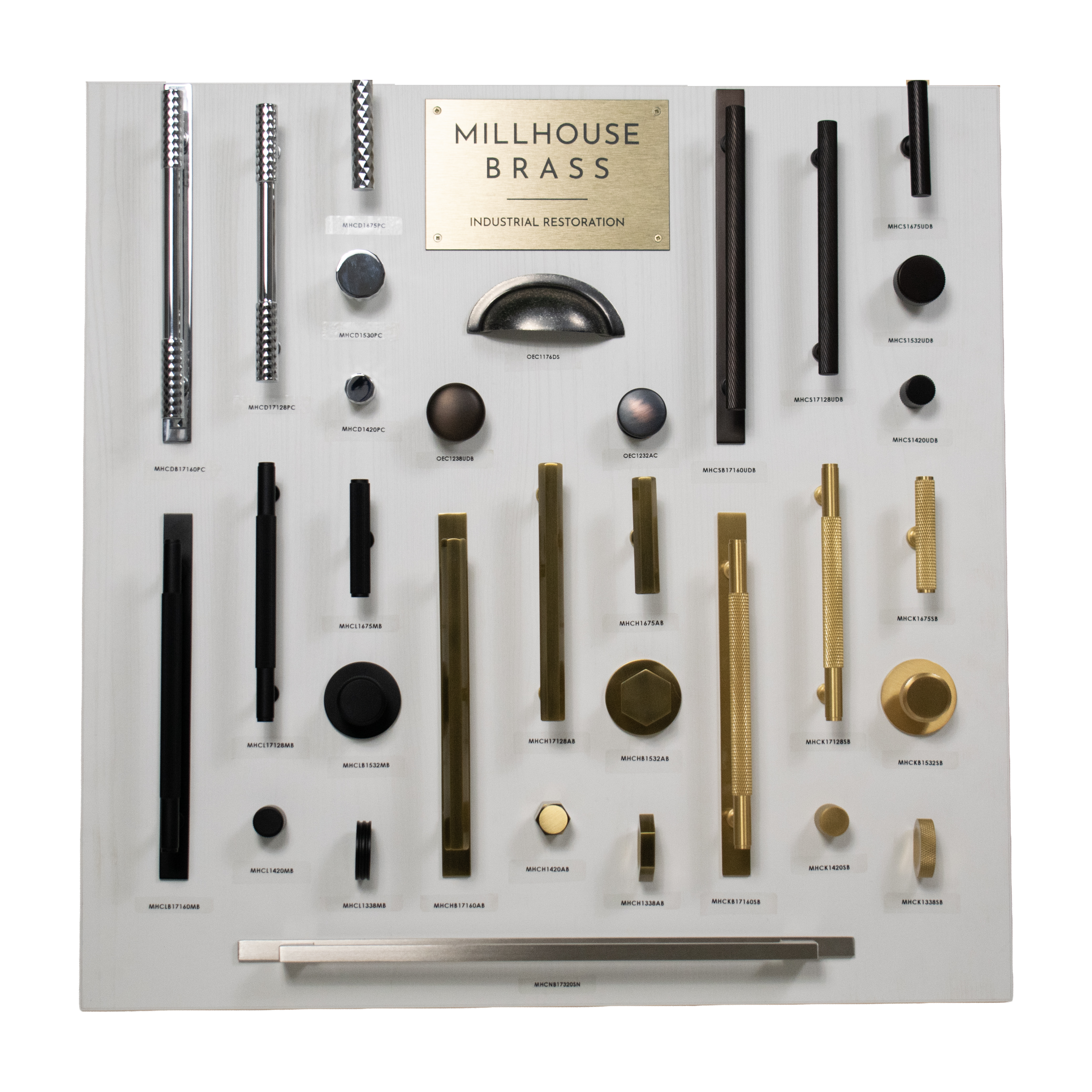 DBMHBCAB Millhouse Brass Cabinet Hardware Display Board